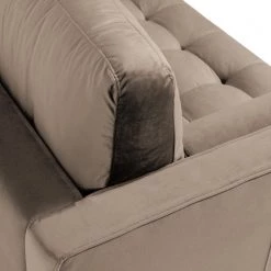 Loftscape Canapé Lazac (3 places) - Velours Juin: Taupe -Canapés Soldes Magasin 1000300375 211229 15022700333 DETAILS P000000001000300375