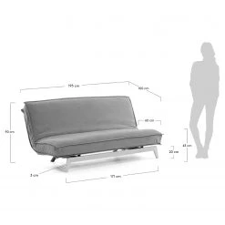 Loftscape Canapé convertible Molt - Lin - Lin Blina: Taupe -Canapés Soldes Magasin 1000300389 211229 15023400981 SKETCH DETAILS P000000001000300389 sketch