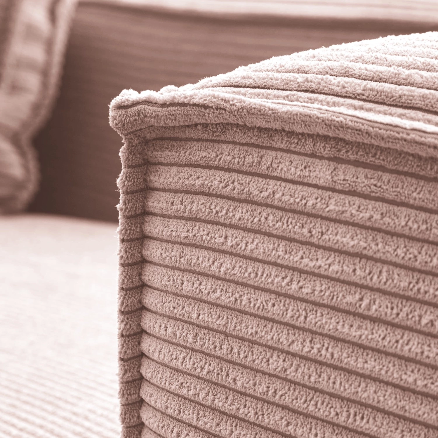 Loftscape Canapé d’angle Marzo - Velours côtelé Lole: Mauve - Méridienne courte à gauche (vue de face) 9 Loftscape Canapé d’angle Marzo - Velours côtelé Lole: Mauve - Méridienne courte à gauche (vue de face) – Image 9