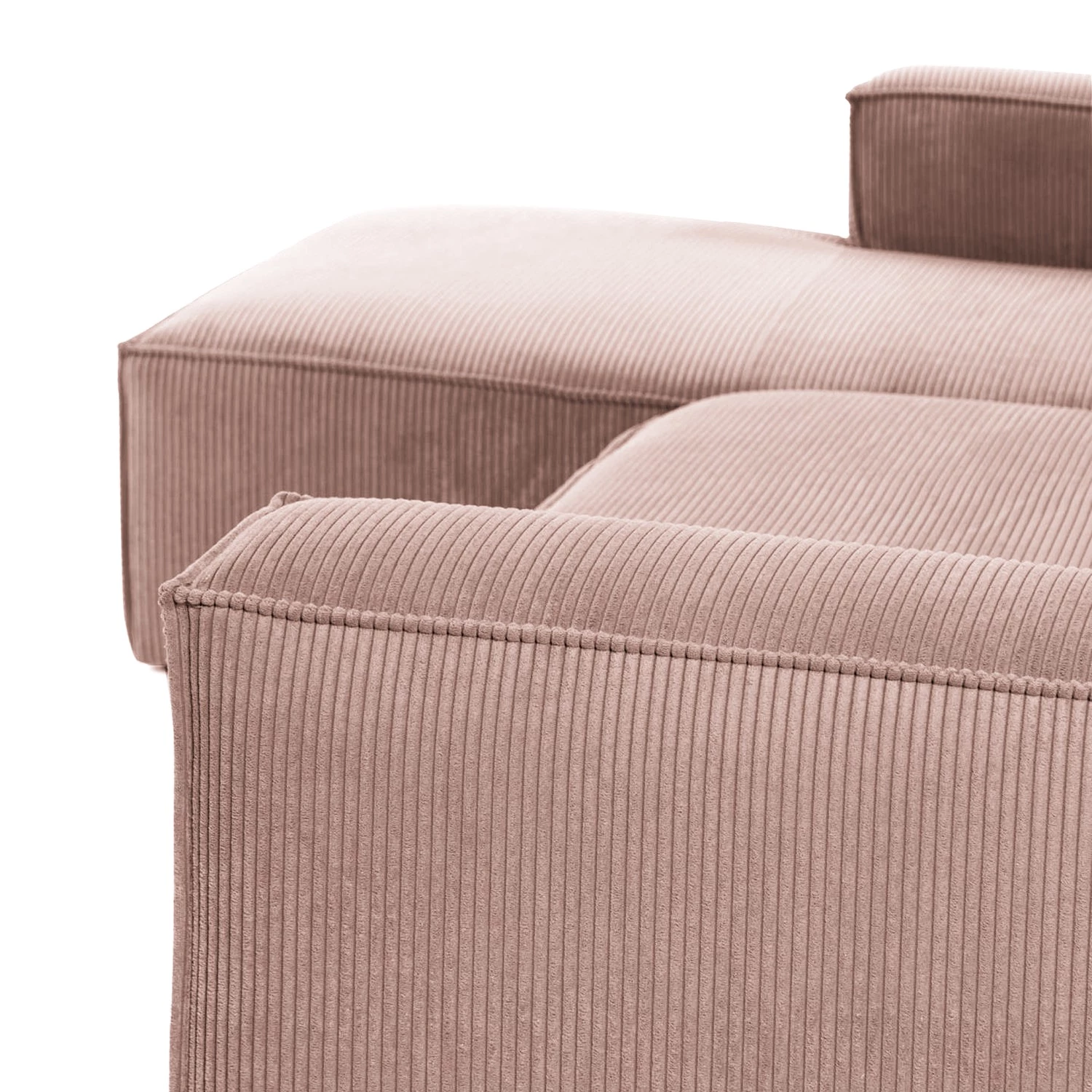 Loftscape Canapé d’angle Marita - Velours côtelé Lole: Mauve - Méridienne courte à gauche (vue de face) 10 Loftscape Canapé d’angle Marita - Velours côtelé Lole: Mauve - Méridienne courte à gauche (vue de face) – Image 10