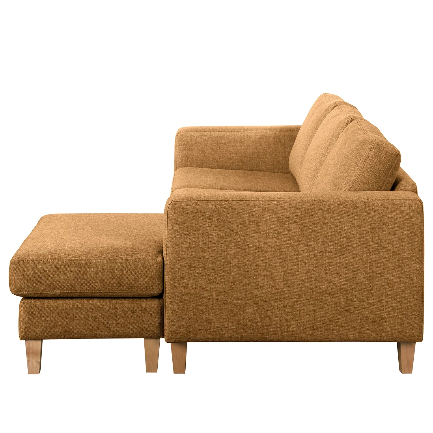 Norrwood Canapé d’angle 2 places MAISON - Velours - Tissu Lark: Jaune moutarde - Méridienne courte à droite (vue de face) 3 Norrwood Canapé d’angle 2 places MAISON - Velours - Tissu Lark: Jaune moutarde - Méridienne courte à droite (vue de face) – Image 3