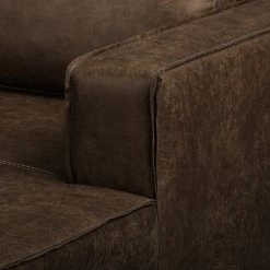 Canapé d’angle MAISON, fonction couchage - Tissu composite Dalia: Marron foncé - Méridienne courte à droite (vue de face) -Canapés Soldes Magasin 1000306765 211207 11475700698 DETAILS P000000001000306765