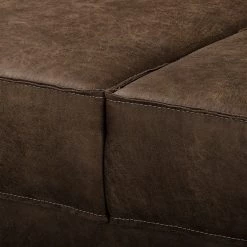 Canapé d’angle MAISON, fonction couchage - Tissu composite Dalia: Marron foncé - Méridienne courte à droite (vue de face) -Canapés Soldes Magasin 1000306765 211207 11475700702 DETAILS P000000001000306765