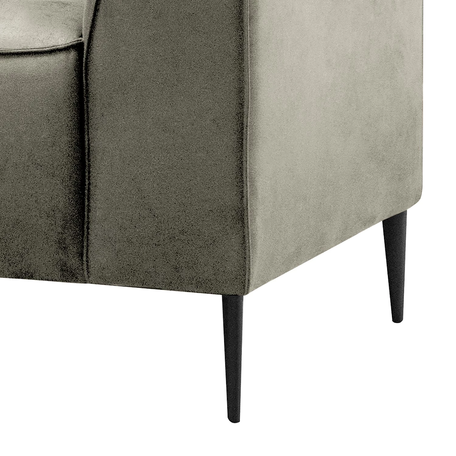 Ars manufacti Canapé Chaides (3 places) - Aspect cuir vieilli - Tissu composite Bulan: Gris 5 Ars manufacti Canapé Chaides (3 places) - Aspect cuir vieilli - Tissu composite Bulan: Gris – Image 5