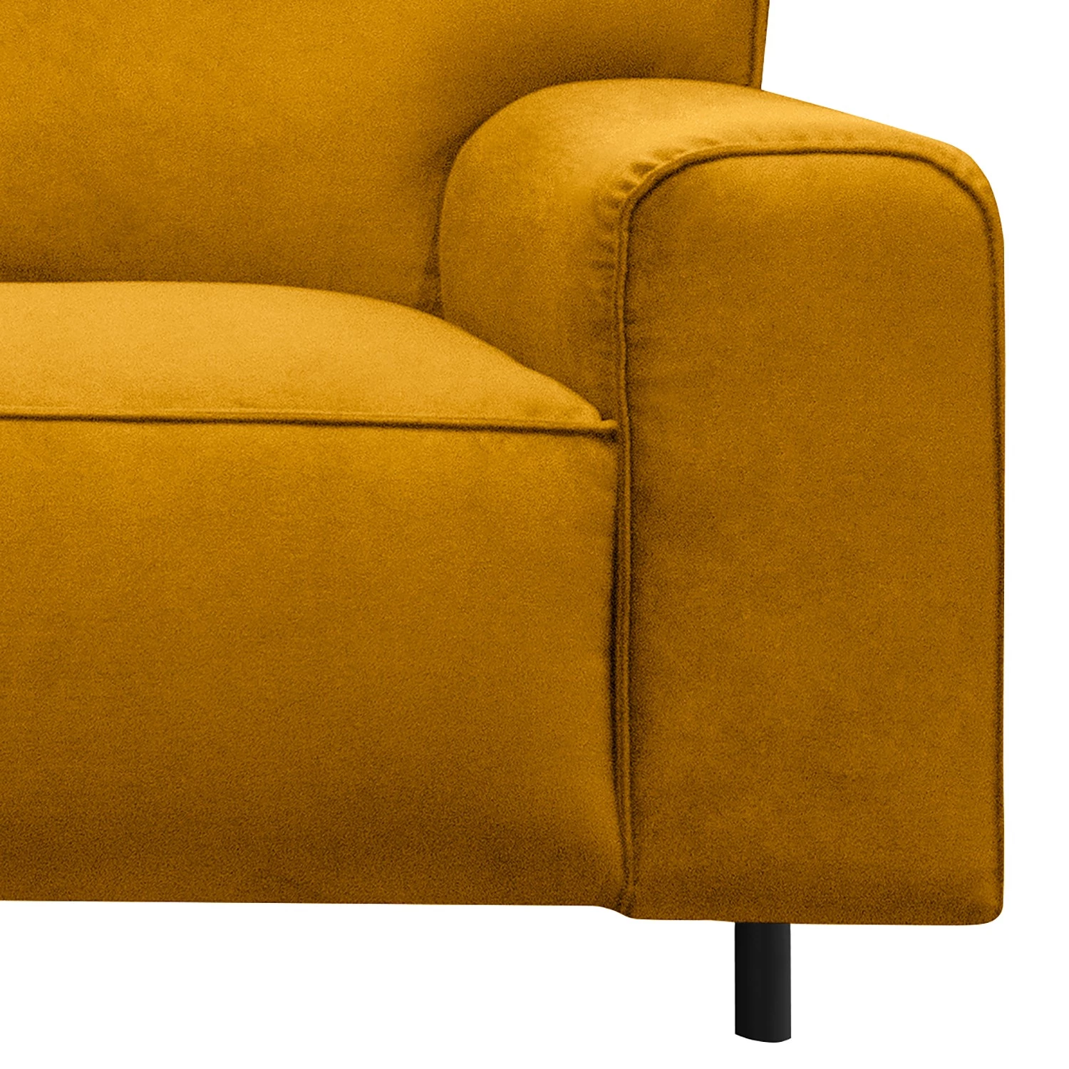 Jack & Alice Canapé d’angle Bramming - Velours - Velours Juna: Or - Méridienne longue à gauche (vue de face) 5 Jack & Alice Canapé d’angle Bramming - Velours - Velours Juna: Or - Méridienne longue à gauche (vue de face) – Image 5