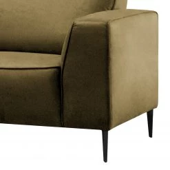 Ars manufacti Canapé d’angle Chaides - Aspect cuir vieilli - Tissu composite Bulan: Mousse - Méridienne longue à gauche (vue de face) -Canapés Soldes Magasin 1000306943 220331 050 DETAILS P000000001000306943