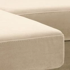 Norrwood Canapé d’angle 1 places MAISON - Tissage à plat - Velours Vaia: Crème - Largeur : 150 cm - Méridienne courte à gauche (vue de face) -Canapés Soldes Magasin 1000310308 211201 12310100357 DETAILS P000000001000310308