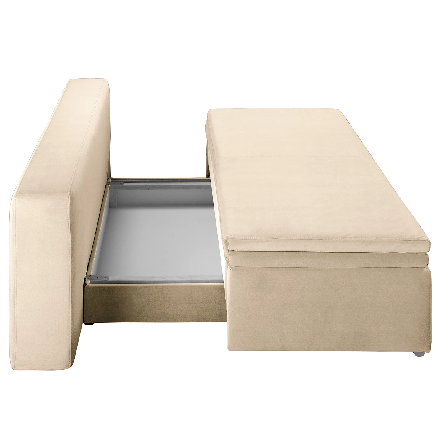 Fredriks Canapé convertible boxspring Goodlow - Velours - Velours Vaia: Crème - Avec fonction couchage 7 Fredriks Canapé convertible boxspring Goodlow - Velours - Velours Vaia: Crème - Avec fonction couchage – Image 7
