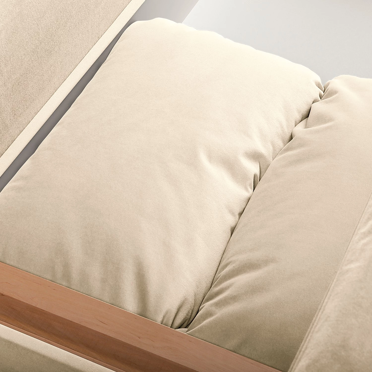 Fredriks Canapé convertible boxspring Goodlow - Velours - Velours Vaia: Crème - Avec fonction couchage 16 Fredriks Canapé convertible boxspring Goodlow - Velours - Velours Vaia: Crème - Avec fonction couchage – Image 16