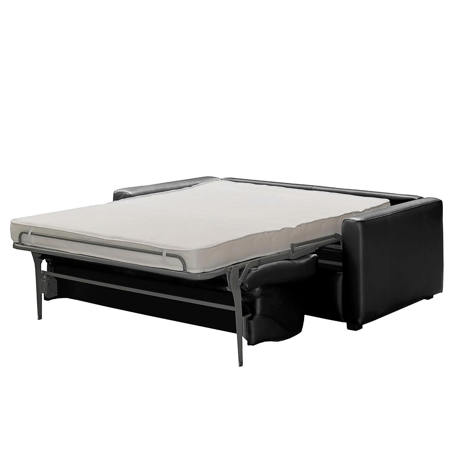 Loftscape Canapé convertible Latino - Cuir Mabel: Noir - Largeur : 190 cm - Avec fonction couchage 4 Loftscape Canapé convertible Latino - Cuir Mabel: Noir - Largeur : 190 cm - Avec fonction couchage – Image 4