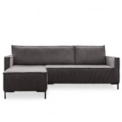 Loftscape Canapé d’angle Maura - Velours côtelé - Velours côtelé Poppy: Gris - Sans repose-pieds -Canapés Soldes Magasin 1000311494 211202 06563600058 DETAILS P000000001000311494