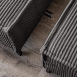 Loftscape Canapé d’angle Maura - Velours côtelé - Velours côtelé Poppy: Gris - Sans repose-pieds -Canapés Soldes Magasin 1000311494 211202 06563600091 DETAILS P000000001000311494