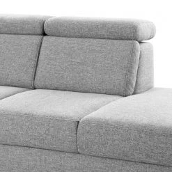 Fredriks Méridienne Eustis - Tissage à plat - Tissu Amra: Argent - Méridienne courte à gauche (vue de face) -Canapés Soldes Magasin 1000314616 211221 13051100746 DETAILS P000000001000314616