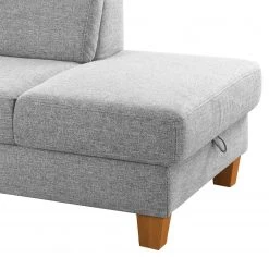 Fredriks Méridienne Eustis - Tissage à plat - Tissu Amra: Argent - Méridienne courte à gauche (vue de face) -Canapés Soldes Magasin 1000314616 211221 13051100755 DETAILS P000000001000314616