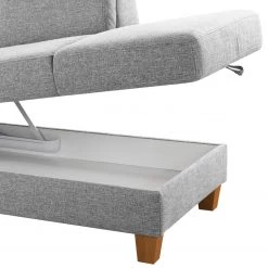 Fredriks Méridienne Eustis - Tissage à plat - Tissu Amra: Argent - Méridienne courte à gauche (vue de face) -Canapés Soldes Magasin 1000314616 211221 13051100759 DETAILS P000000001000314616