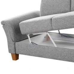 Fredriks Méridienne Eustis - Tissage à plat - Tissu Amra: Argent - Méridienne courte à gauche (vue de face) -Canapés Soldes Magasin 1000314616 211221 13051200778 DETAILS P000000001000314616