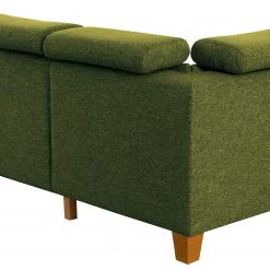 Fredriks Canapé d’angle Eustis - Tissage à plat - Tissu Amra: ert pistache - Méridienne longue à gauche (vue de face) - Sans fonction couchage -Canapés Soldes Magasin 1000314660 211221 13054001203 DETAILS P000000001000314660