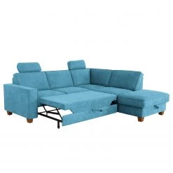 Fredriks Canapé d’angle Ford Point - Tissage à plat - Tissu Palila: Bleu clair - Méridienne longue à droite (vue de face) - Avec fonction couchage -Canapés Soldes Magasin 1000314700 211221 13045100294 DETAILS P000000001000314700