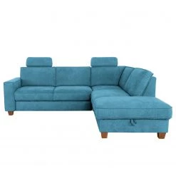 Fredriks Canapé d’angle Ford Point - Tissage à plat - Tissu Palila: Bleu clair - Méridienne longue à droite (vue de face) - Avec fonction couchage -Canapés Soldes Magasin 1000314700 211221 13045200306 DETAILS P000000001000314700