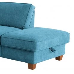 Fredriks Canapé d’angle Ford Point - Tissage à plat - Tissu Palila: Bleu clair - Méridienne longue à droite (vue de face) - Avec fonction couchage -Canapés Soldes Magasin 1000314700 211221 13045300361 DETAILS P000000001000314700