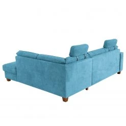 Fredriks Canapé d’angle Ford Point - Tissage à plat - Tissu Palila: Bleu clair - Méridienne longue à droite (vue de face) - Avec fonction couchage -Canapés Soldes Magasin 1000314700 211221 13045400354 DETAILS P000000001000314700
