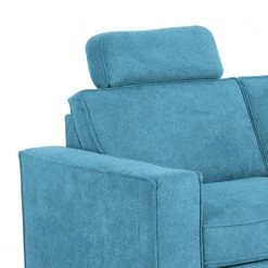 Fredriks Canapé d’angle Ford Point - Tissage à plat - Tissu Palila: Bleu clair - Méridienne longue à droite (vue de face) - Avec fonction couchage -Canapés Soldes Magasin 1000314700 211221 13045400365 DETAILS P000000001000314700