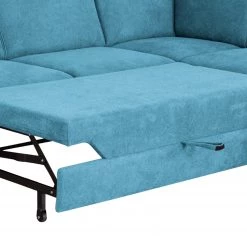 Fredriks Canapé d’angle Ford Point - Tissage à plat - Tissu Palila: Bleu clair - Méridienne longue à droite (vue de face) - Avec fonction couchage -Canapés Soldes Magasin 1000314700 211221 13045500400 DETAILS P000000001000314700