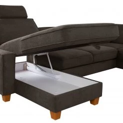 Fredriks Canapé panoramique Ford Point - Tissage à plat - Tissu Palila: Anthracite - Méridienne longue à droite (vue de face) - Avec fonction couchage -Canapés Soldes Magasin 1000314738 211221 13062901911 DETAILS P000000001000314738