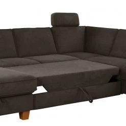 Fredriks Canapé panoramique Ford Point - Tissage à plat - Tissu Palila: Anthracite - Méridienne longue à droite (vue de face) - Avec fonction couchage -Canapés Soldes Magasin 1000314738 211221 13062901931 DETAILS P000000001000314738