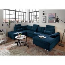 Fredriks Canapé panoramique Puntiro III - Microfibre Salvo: Bleu nuit - Méridienne courte à droite / longue à gauche (vue de face) - Avec fonction couchage 17 Fredriks Canapé panoramique Puntiro III - Microfibre Salvo: Bleu nuit - Méridienne courte à droite / longue à gauche (vue de face) - Avec fonction couchage -Canapés Soldes Magasin 1000315689 220728 022 MOOD DETAILS P000000001000315689 mood