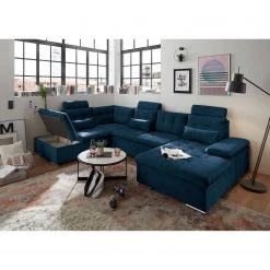 Fredriks Canapé panoramique Puntiro III - Microfibre Salvo: Bleu nuit - Méridienne courte à droite / longue à gauche (vue de face) - Avec fonction couchage 18 Fredriks Canapé panoramique Puntiro III - Microfibre Salvo: Bleu nuit - Méridienne courte à droite / longue à gauche (vue de face) - Avec fonction couchage -Canapés Soldes Magasin 1000315689 220728 023 MOOD DETAILS P000000001000315689 mood