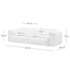 Studio Copenhagen Canapé 3 places HUDSON - Microfibre Teda: Gris foncé -Canapés Soldes Magasin 1000316131 220909 500 SKETCH DETAILS P000000001000316131 sketch
