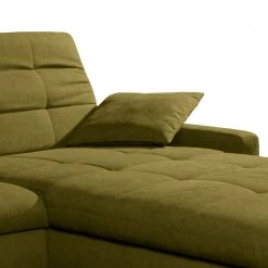 ADA trendline Canapé d’angle Newby - Chenille - Vert - Méridienne courte à droite (vue de face) - Avec fonction couchage -Canapés Soldes Magasin 1000316720 220317 080 DETAILS P000000001000316720