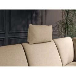 ADA trendline Canapé d’angle Nando - Tissage à plat - Beige - Méridienne courte à droite (vue de face) - Réglage électrique : 2 moteurs avec câble -Canapés Soldes Magasin 1000316738 220303 090 DETAILS P000000001000316738