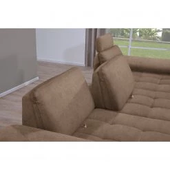 ADA trendline Canapé d’angle Neo - Tissu - Marron clair - Méridienne courte à droite (vue de face) -Canapés Soldes Magasin 1000316764 220303 040 DETAILS P000000001000316764