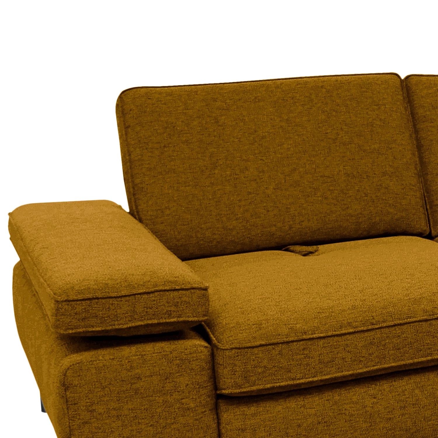 ADA trendline Canapé d’angle Palmy - Tissu - Jaune - Accoudoir monté à droite (vu de face) - Sans fonction couchage 6 ADA trendline Canapé d’angle Palmy - Tissu - Jaune - Accoudoir monté à droite (vu de face) - Sans fonction couchage – Image 6