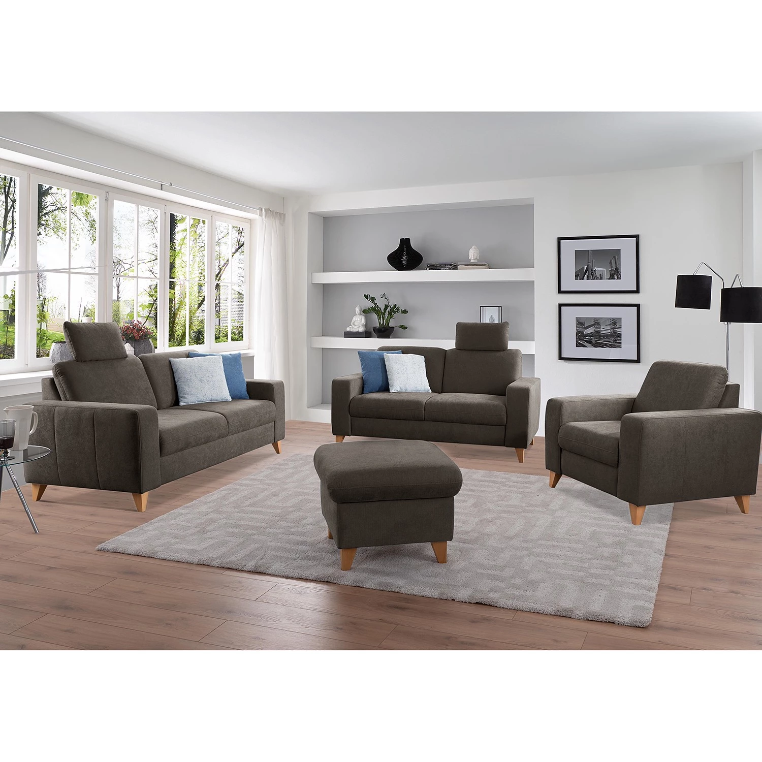 Loftscape Canapé Gothem (2/3 places) - Tissu Palila: Anthracite 2 Loftscape Canapé Gothem (2/3 places) - Tissu Palila: Anthracite – Image 2