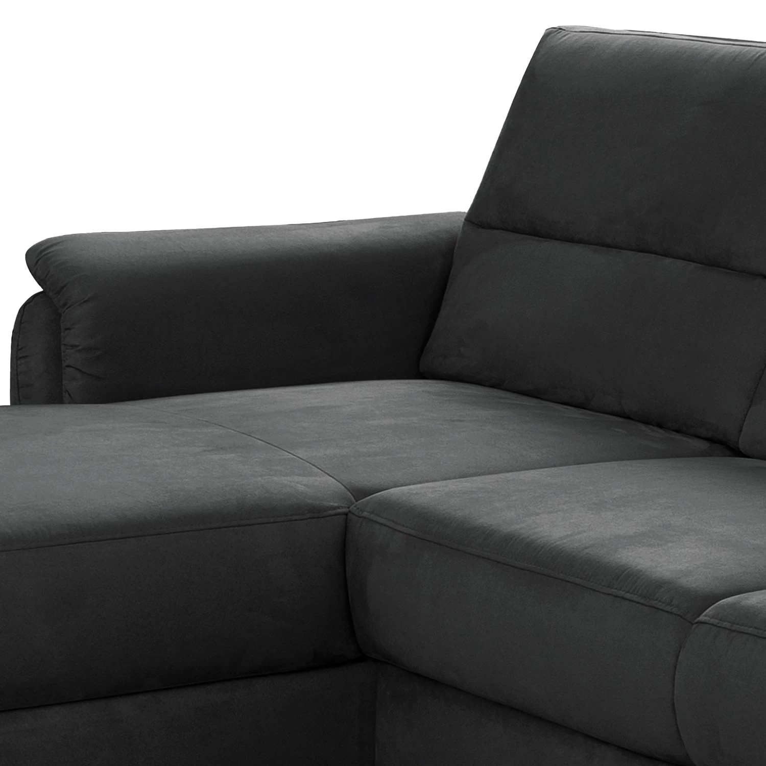 Loftscape Canapé d’angle Corvus - Microfibre Alais: Gris - Méridienne courte à gauche (vue de face) - Avec fonction couchage 8 Loftscape Canapé d’angle Corvus - Microfibre Alais: Gris - Méridienne courte à gauche (vue de face) - Avec fonction couchage – Image 8