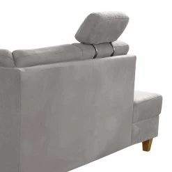 Loftscape Canapé panoramique Corvus - Microfibre Alais: Gris platine - Méridienne longue à gauche (vue de face) - Sans fonction couchage -Canapés Soldes Magasin 1000317098 220120 11552100801 DETAILS P000000001000317098