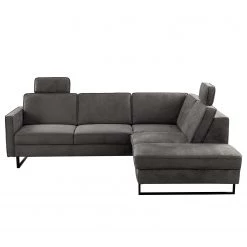 Canapé d’angle Godow I - Microfibre Flavie: Gris - Méridienne longue à droite (vue de face) -Canapés Soldes Magasin 1000317101 220120 11552300805 DETAILS P000000001000317101