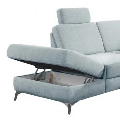 Loftscape Canapé d’angle Dearborn - Tissu Chenille Alix: Bleu clair - Méridienne longue à gauche (vue de face) - Avec fonction couchage -Canapés Soldes Magasin 1000317127 220120 11555301143 DETAILS P000000001000317127