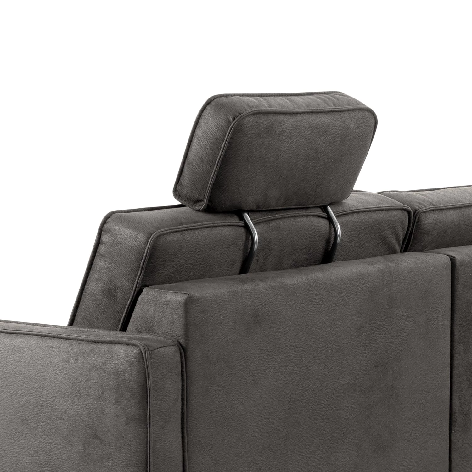 Loftscape Canapé d’angle Godow II - Microfibre Flavie: Gris - Méridienne courte à droite (vue de face) 6 Loftscape Canapé d’angle Godow II - Microfibre Flavie: Gris - Méridienne courte à droite (vue de face) – Image 6