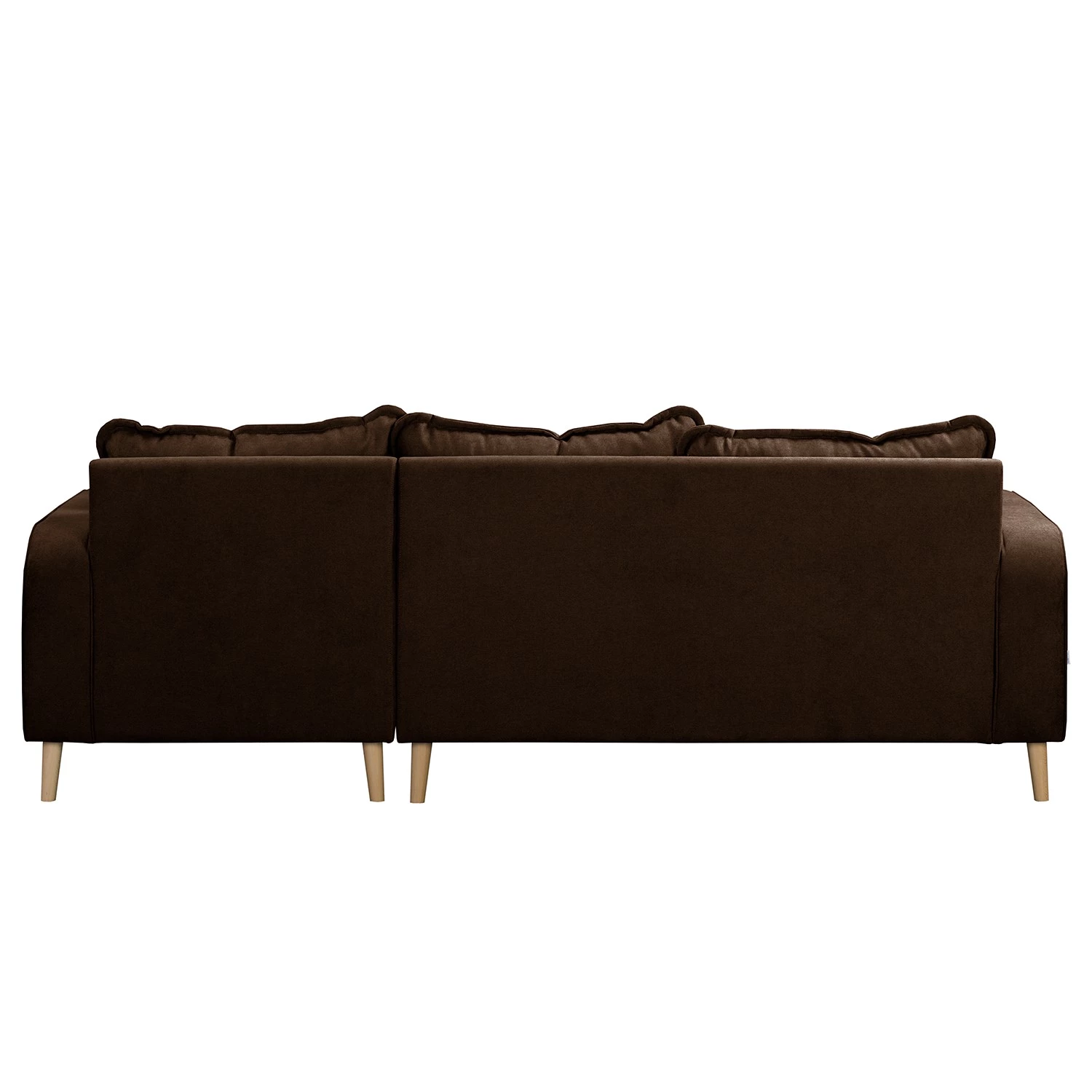 Norrwood Canapé d’angle Nante - Microfibre Enza: Chocolat - Méridienne longue à droite (vue de face) 4 Norrwood Canapé d’angle Nante - Microfibre Enza: Chocolat - Méridienne longue à droite (vue de face) – Image 4