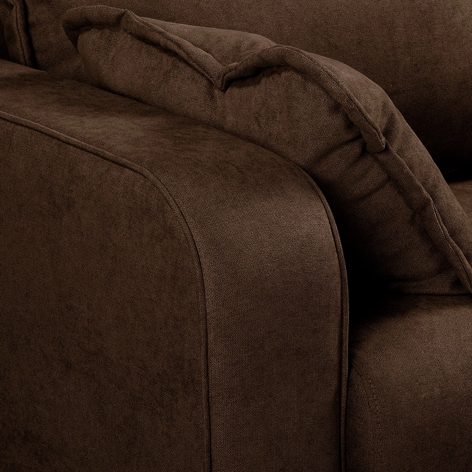 Norrwood Canapé d’angle Nante - Microfibre Enza: Chocolat - Méridienne longue à droite (vue de face) 9 Norrwood Canapé d’angle Nante - Microfibre Enza: Chocolat - Méridienne longue à droite (vue de face) – Image 9