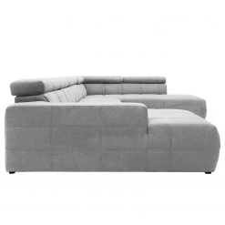 Fredriks Canapé panoramique Freetown - Microfibre - Gris lumineux - Méridienne courte à droite / longue à gauche (vue de face) -Canapés Soldes Magasin 1000336174 220221 040 DETAILS P000000001000336174