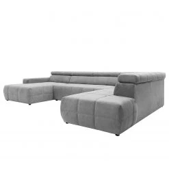 Fredriks Canapé panoramique Freetown - Microfibre - Gris lumineux - Méridienne courte à droite / longue à gauche (vue de face) -Canapés Soldes Magasin 1000336174 220221 070 DETAILS P000000001000336174