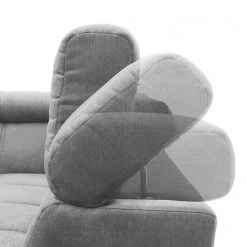 Fredriks Canapé panoramique Freetown - Microfibre - Gris lumineux - Méridienne courte à droite / longue à gauche (vue de face) -Canapés Soldes Magasin 1000336174 220221 150 DETAILS P000000001000336174