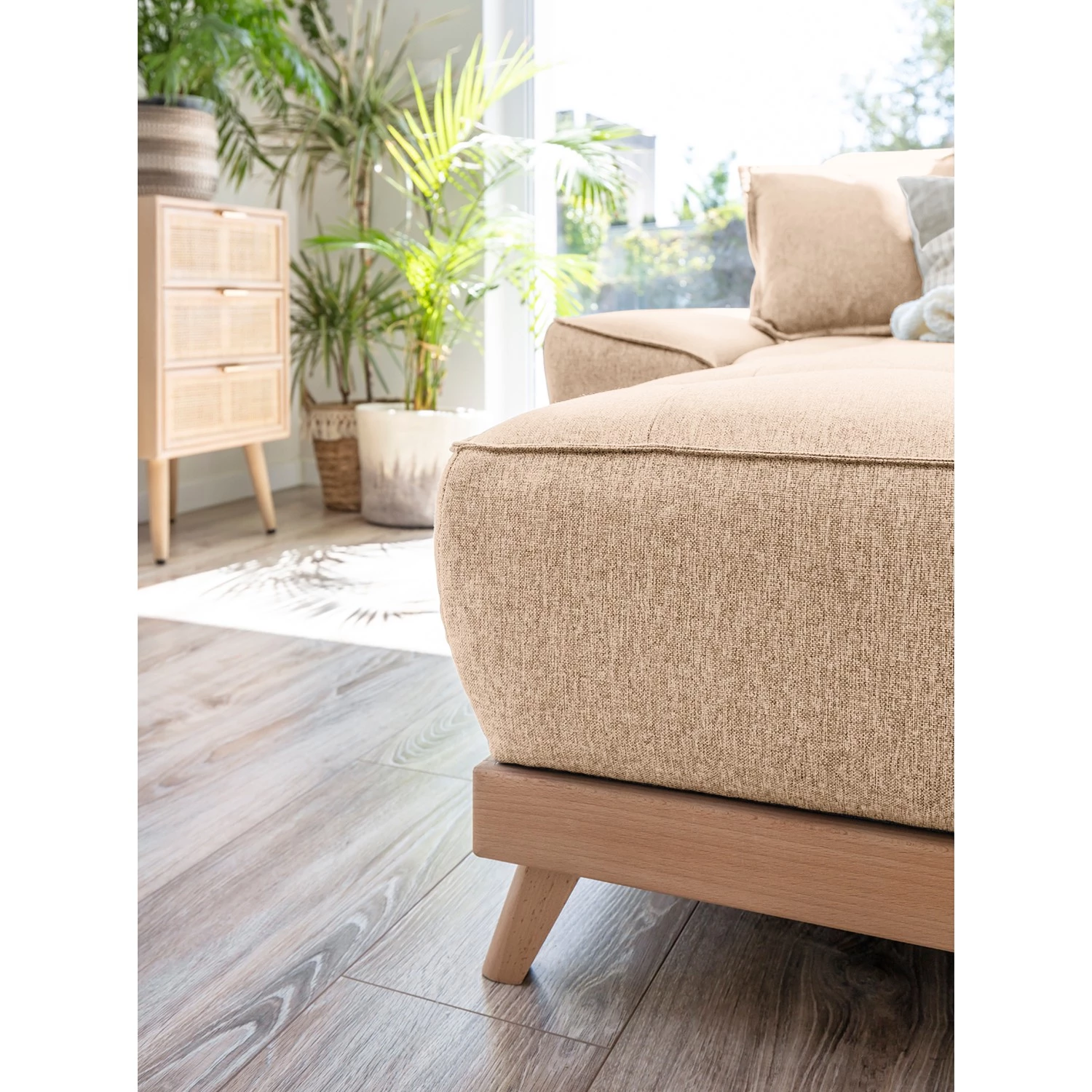 Norrwood Canapé d’angle Surribas - Tissu Lark: Beige 9 Norrwood Canapé d’angle Surribas - Tissu Lark: Beige – Image 9