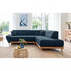 Norrwood Canapé d’angle Surribas II - Tissu Lark: Bleu foncé - Méridienne longue à droite (vue de face) -Canapés Soldes Magasin 1000336911 220401 050 DETAILS P000000001000336911