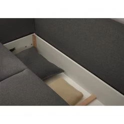 Mørteens Canapé convertible Rutherford - Tissu Denga / Microfibre Laci: Graphite / Argent -Canapés Soldes Magasin 1000340471 220513 060 DETAILS P000000001000340471